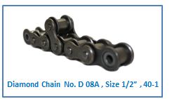 Diamond Chain No. D 08A , Size 1.2” , 40-1.