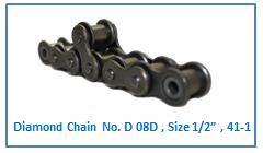 Diamond Chain No. D 08D , Size 1.2” , 41-1.