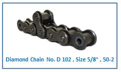 Diamond Chain No. D 102 , Size 5.8 , 50-2 .