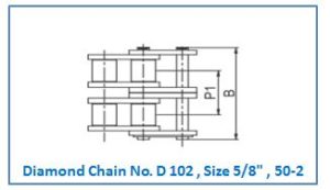 Diamond Chain No. D 102 , Size 5.8 , 50-2.