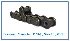 Diamond Chain No. D 161 , Size 1 , 80-3 .
