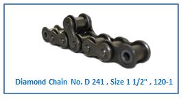 Diamond Chain No. D 241 , Size 1 1.2 , 120-1 .