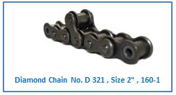 Diamond Chain No. D 321 , Size 2 , 160-1 .