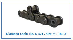 Diamond Chain No. D 321 , Size 2 , 160-3 .