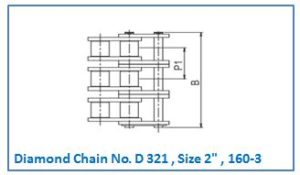 Diamond Chain No. D 321 , Size 2 , 160-3.