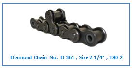 Diamond Chain No. D 361 , Size 2 1.4 , 180-2 .