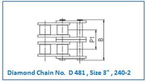 Diamond Chain No. D 481 , Size 3 , 240-2.