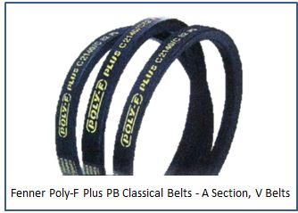 Fenner Poly-F Plus PB Classical Belts - A Section, V Belts