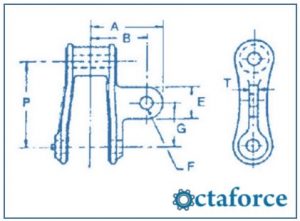 Cast 400 Class Pintle Chain – A-22 Attachment - Engineering Chain