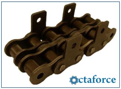 ANSI Standard Double-Strand Roller Chain – SK-1 Attachment- Roller Chain