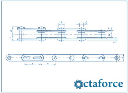 Nickel Plated Double Pitch Conveyor Chains – C Type - Transmission Chain