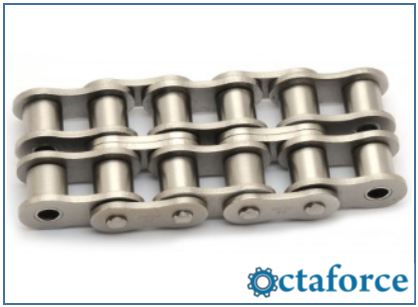 Nickel Plated Double Strand Roller Chain-Corrosion Resistant Standard Roller Chain