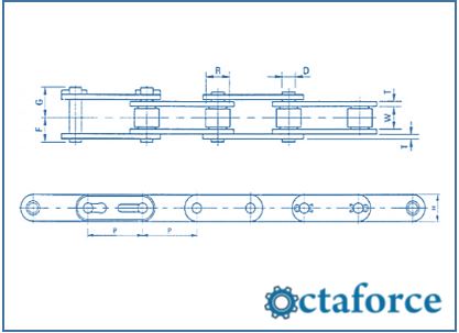 Zinc-Plated Roller Chains (1)- Conveyor Corrosion Resistant Chain