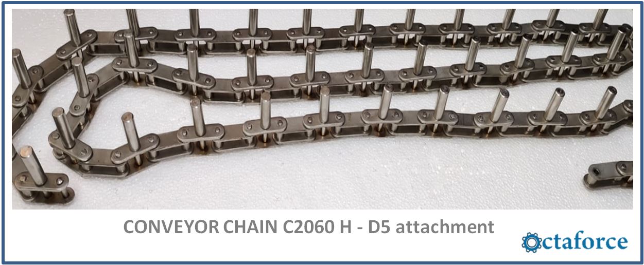 CONVEYOR CHAIN C2060 H - D5 attachment