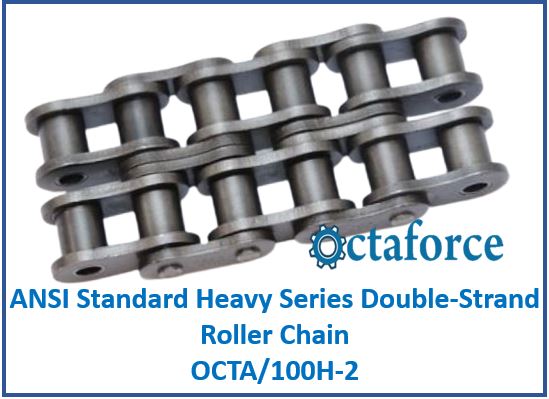 OCTA100H-2 ANSI Standard Heavy Series Double-Strand Roller Chain