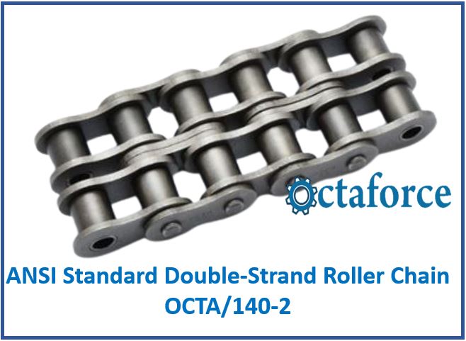 OCTA/140-2 ANSI Standard Double-Strand Roller Chain