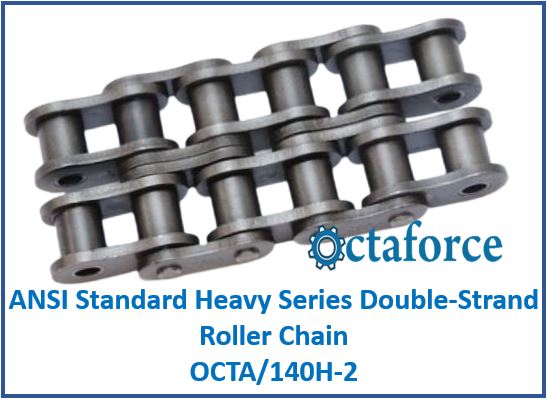 OCTA140H-2 ANSI Standard Heavy Series Double-Strand Roller Chain