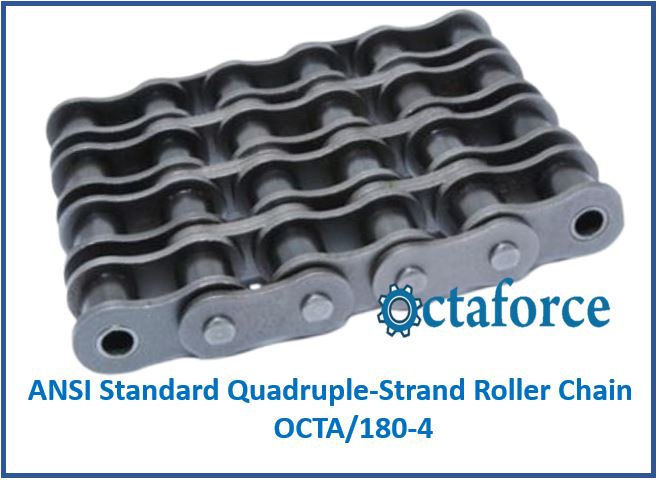 OCTA/180-4 ANSI Standard Quadruple-Strand Roller Chain