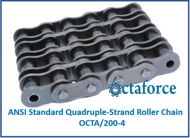 OCTA/200-4 ANSI Standard Quadruple-Strand Roller Chain